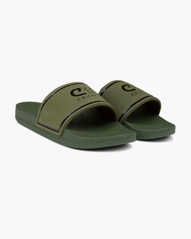 Cruyff Agua Copa Sliders in OLIVE