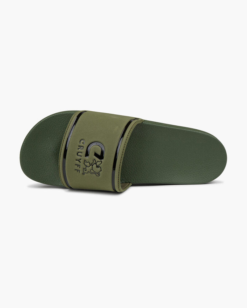 Cruyff Agua Copa Sliders in OLIVE