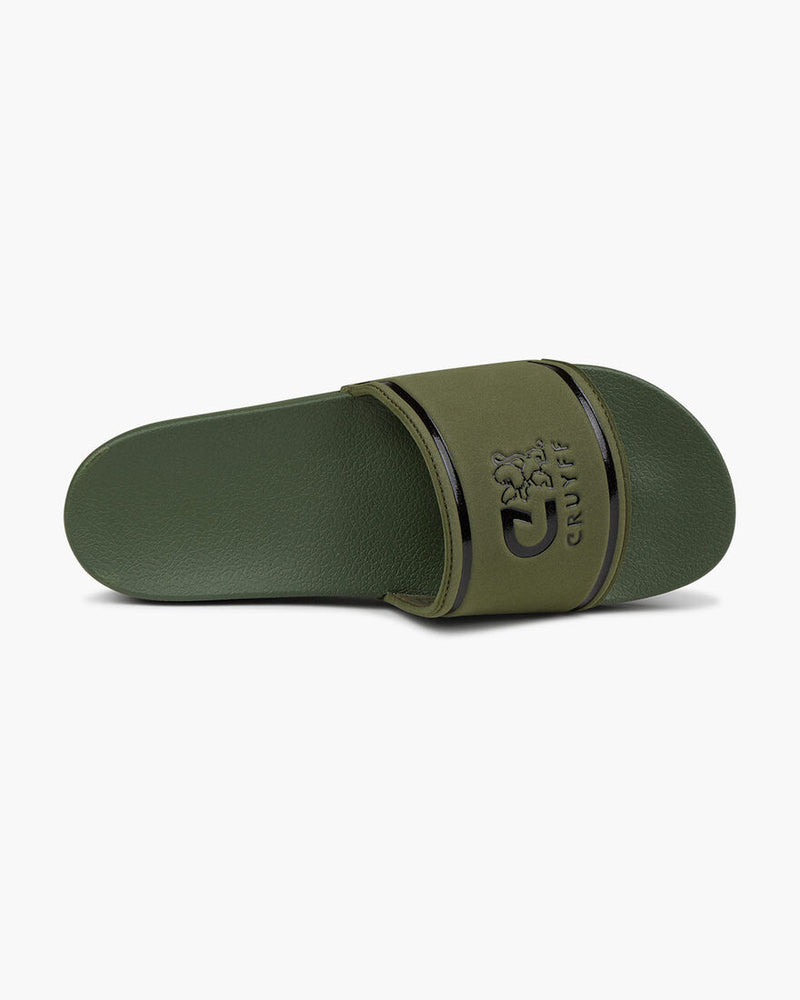 Cruyff Agua Copa Sliders in OLIVE