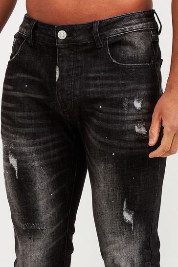 Alessandro Zavetti Leonelli Slim Fit Denim Black Jeans
