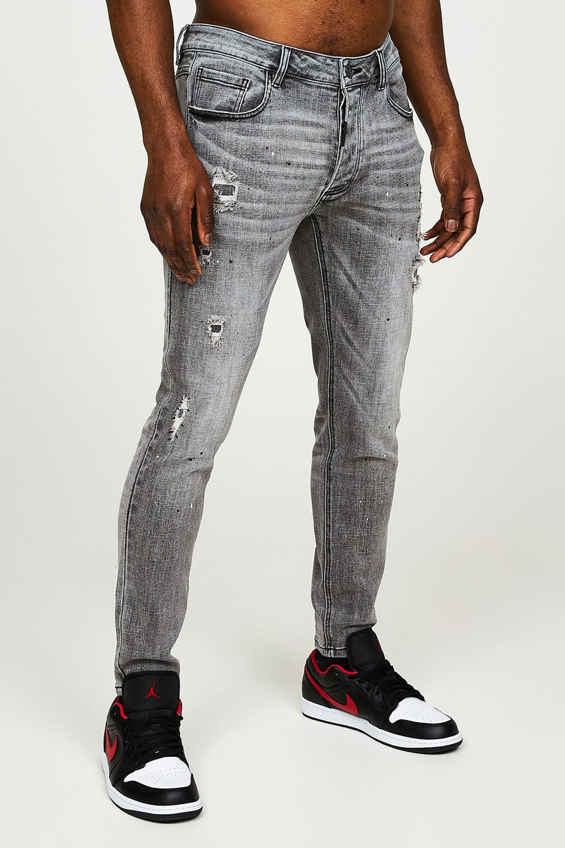 Alessandro Zavetti Slim-Fit Grey Apollo 003 Denim Jeans