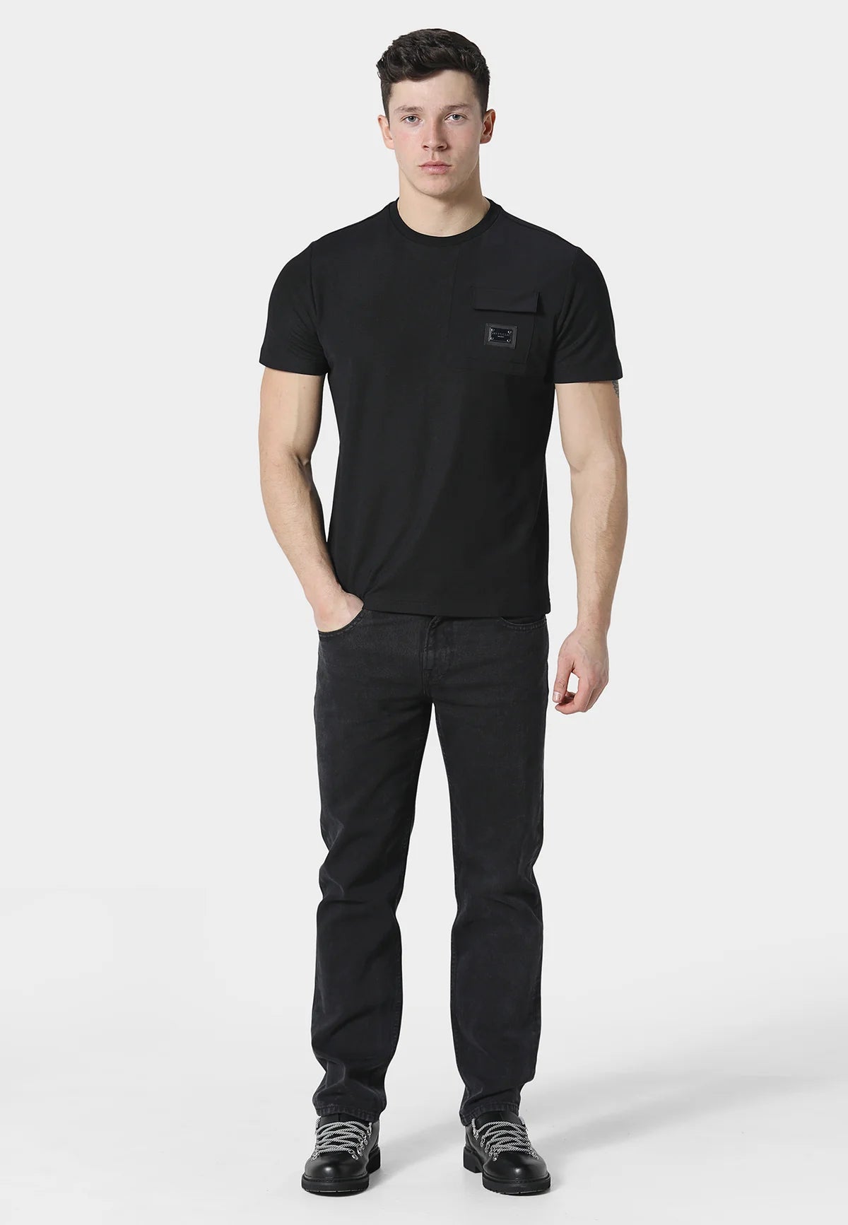 883 Police BEAM BLACK T-SHIRT