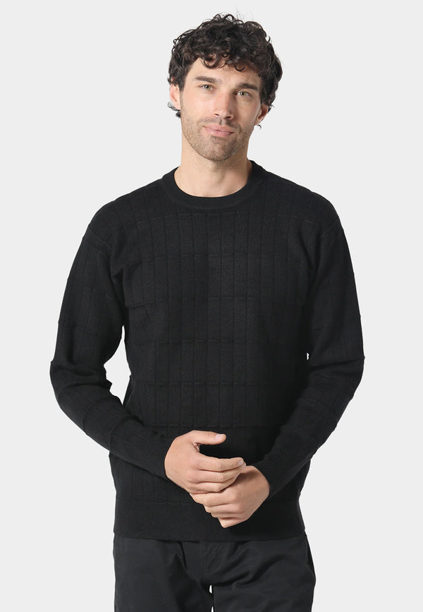 883 Police Bode Ribbed Texture Knitwear - BLACK