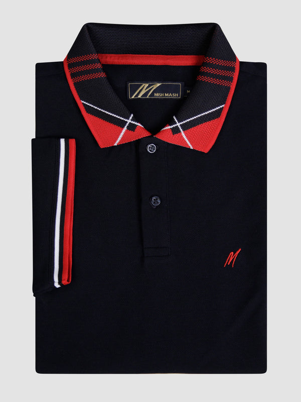 Mish Mash Bali Navy Short Sleeve Polo in NAVY