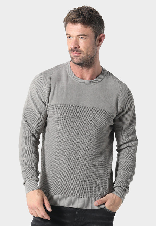 883 Police Caney Desert texture paneling Knitwear - DESERT