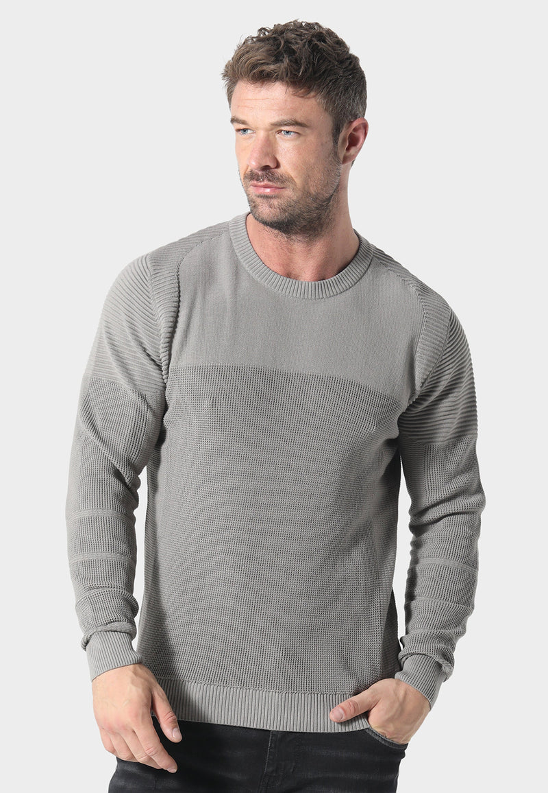 883 Police Caney Desert texture paneling Knitwear - DESERT