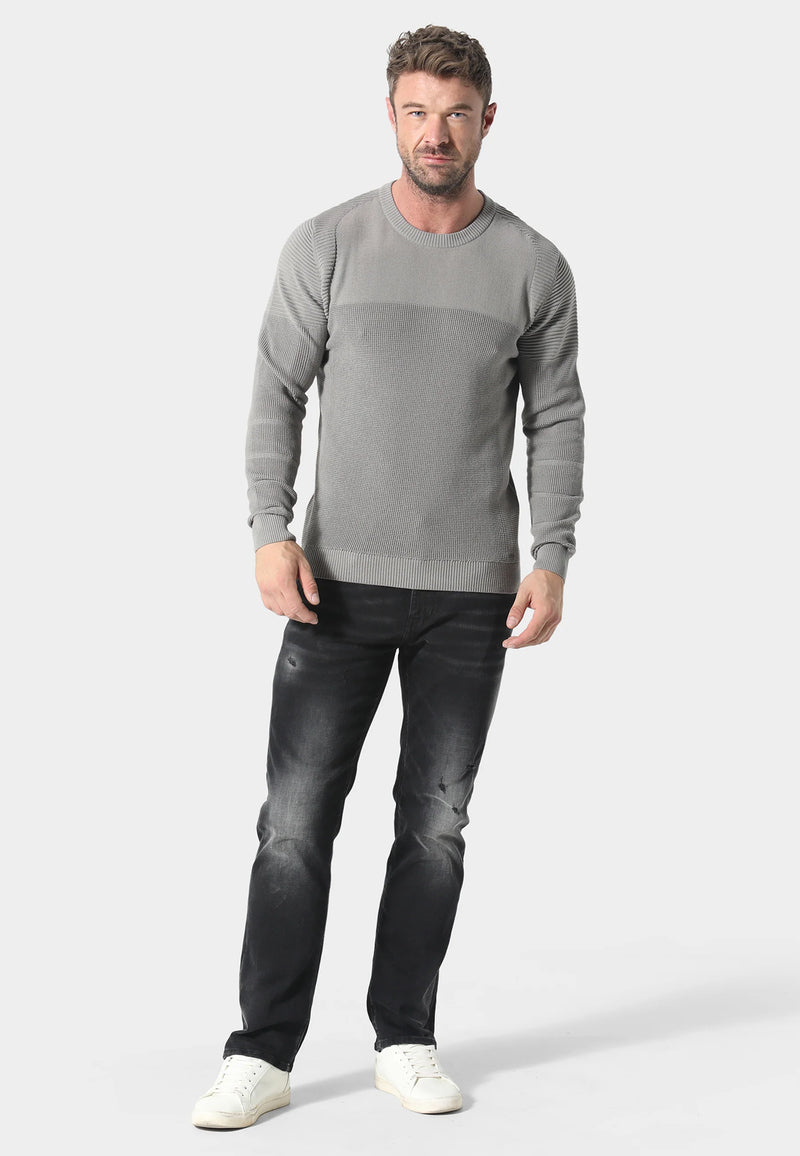 883 Police Caney Desert texture paneling Knitwear - DESERT