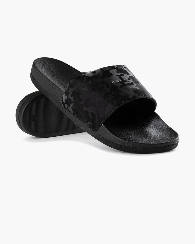 Cruyff Camo Slides in BLACK