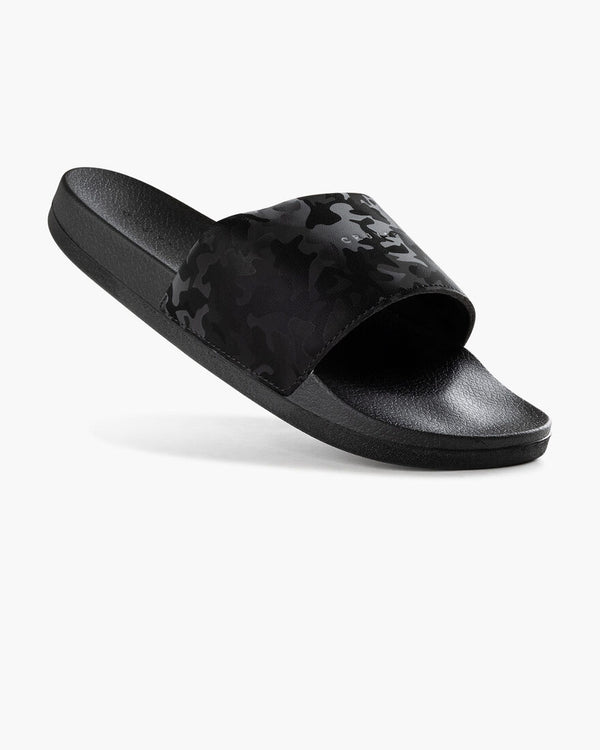 Cruyff Camo Slides in BLACK