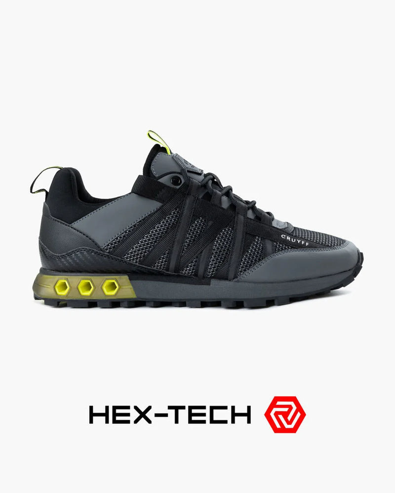 Cruyff Fearia Hex trainers in DARK GREY/BLACK