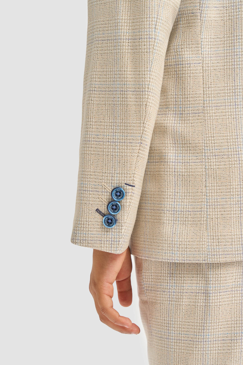 House Of Cavani Boys Caridi Beige Three Piece Suit