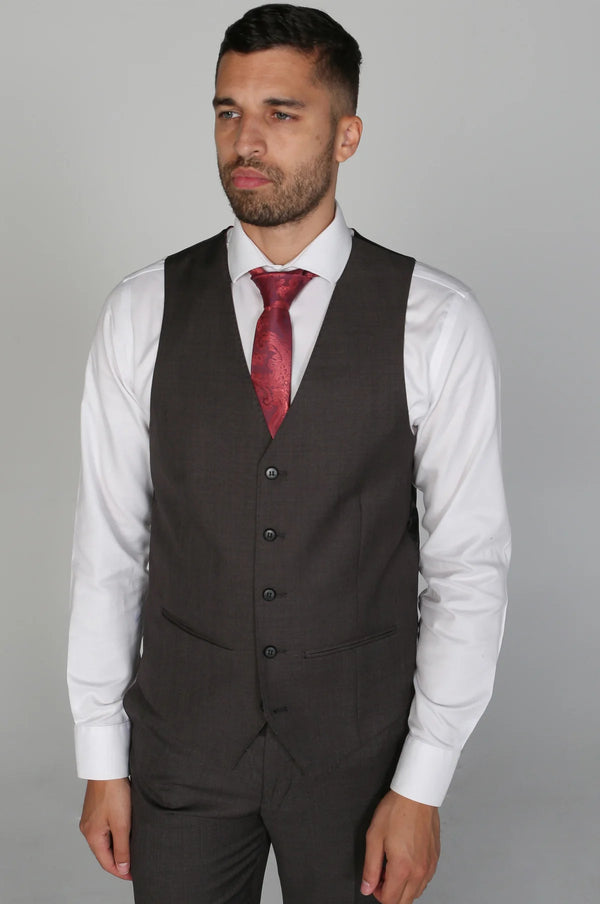 Paul Andrew Charles - Men's Charles Waistcoat in CHARCOAL
