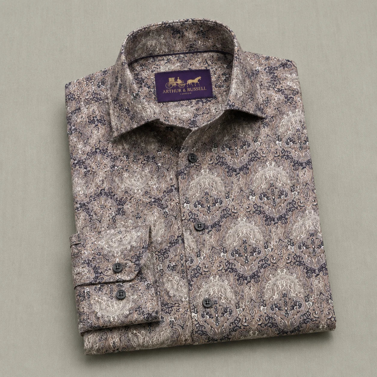 Arthur & Russell Edward ethnic printed dress shirt Sh716