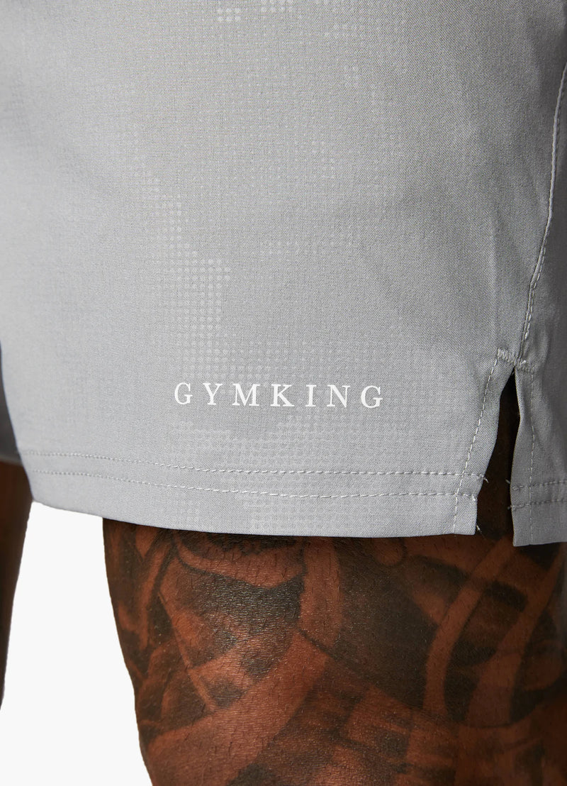 Gym King Debossed Short CLOUDY GREY