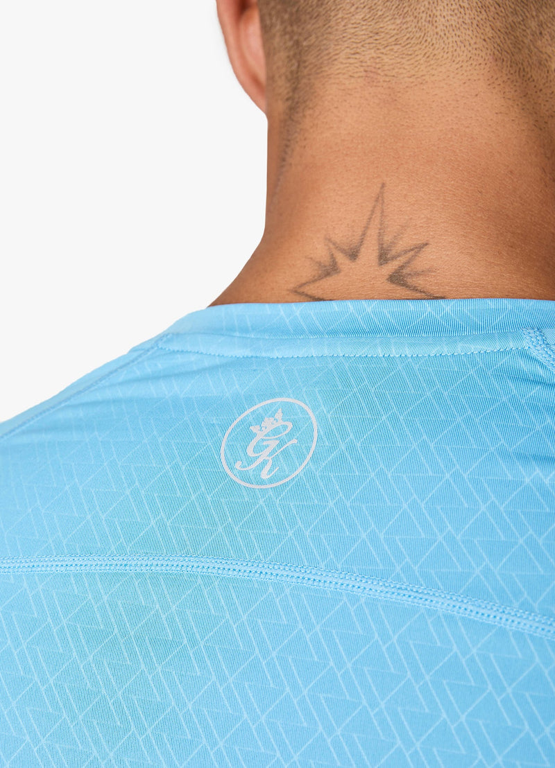 Gym King Debossed Energy Tee - Blue Reef