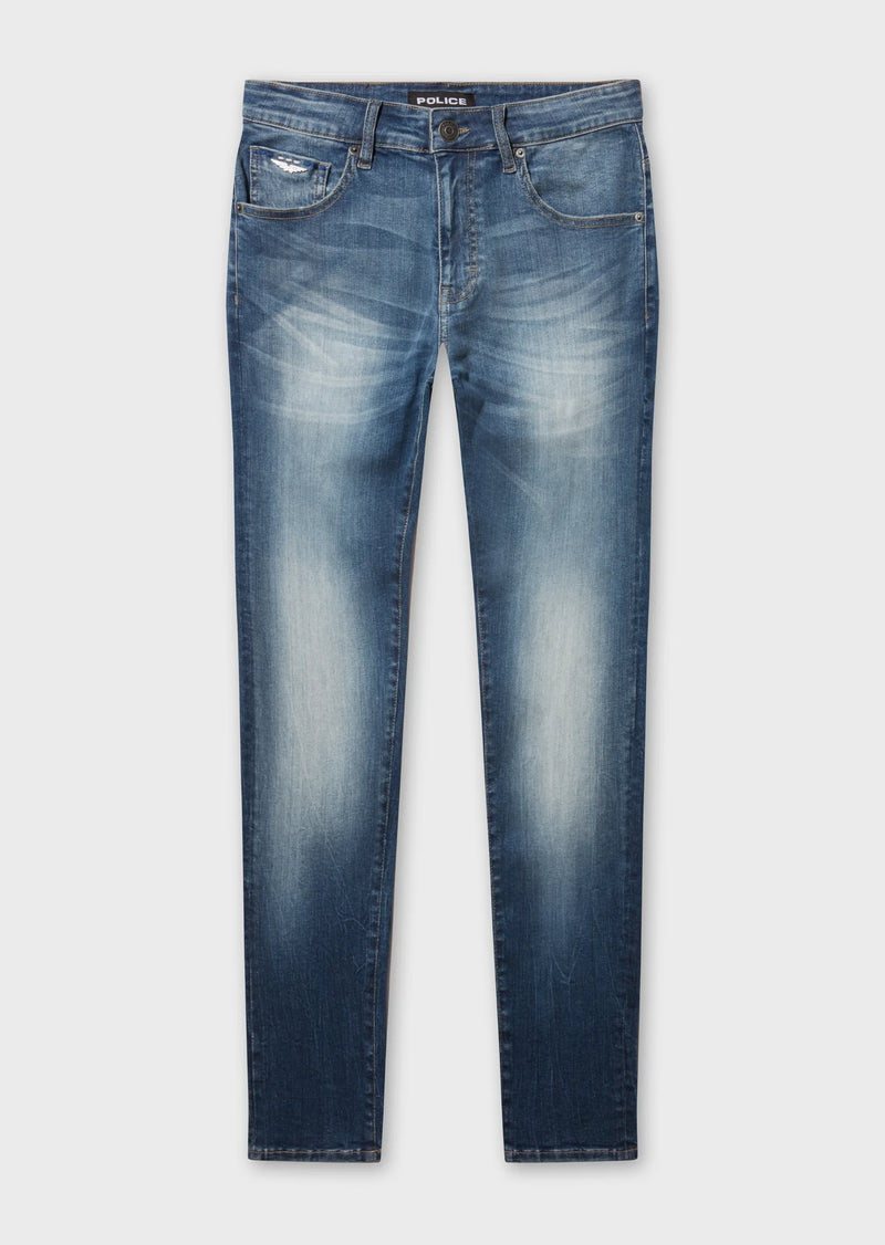 Police Deniro Lat 950 Slim Fit Blue Denim Jeans