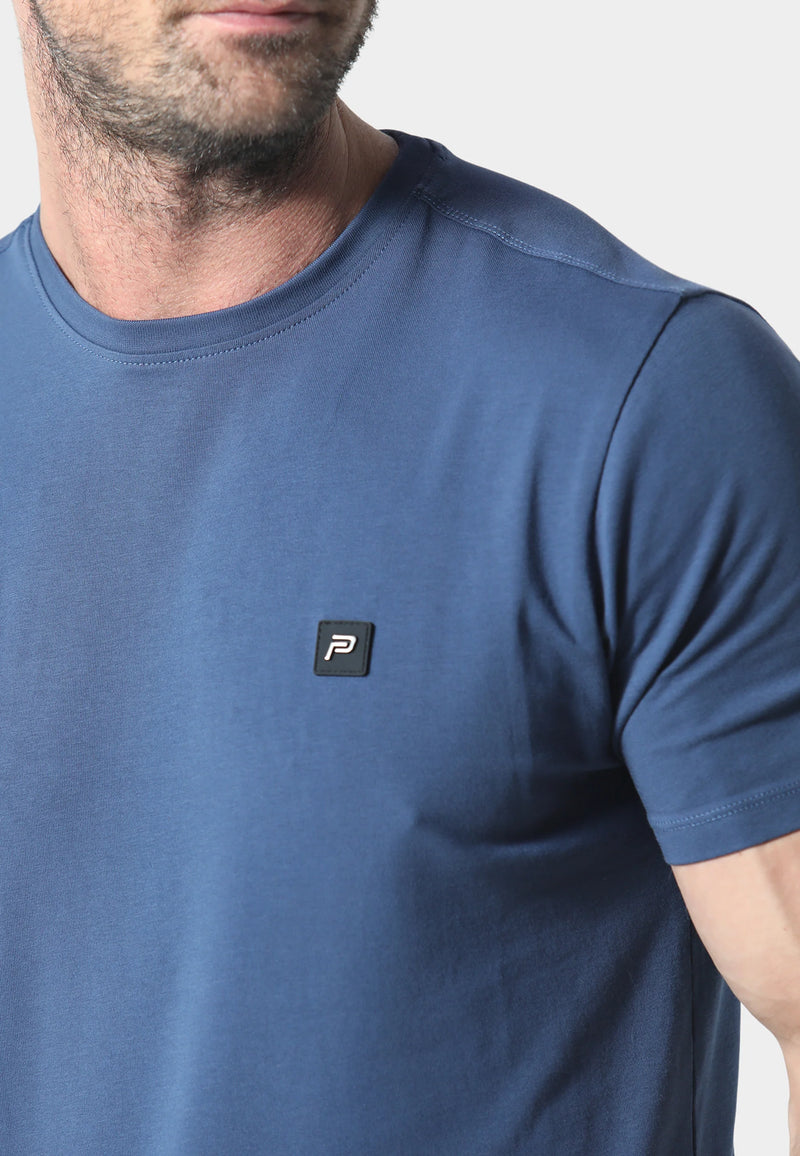 883 Police Short Sleeved Slim Fit Crew Neck Dover - AIR BLUE