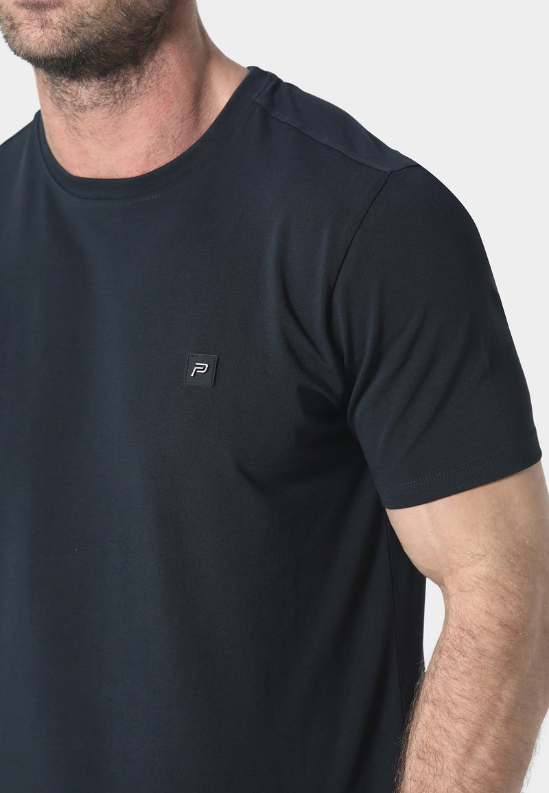 883 Police Short Sleeved Slim Fit Crew Neck Dover - NAVY