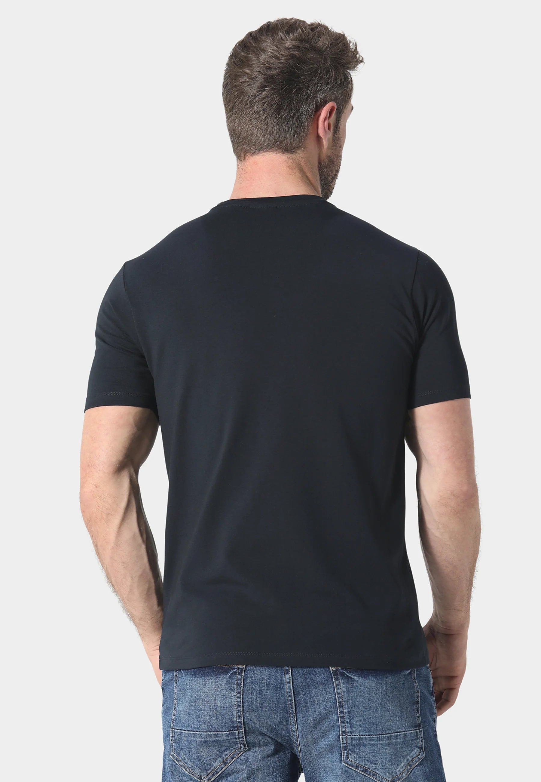 883 Police Short Sleeved Slim Fit Crew Neck Dover - NAVY