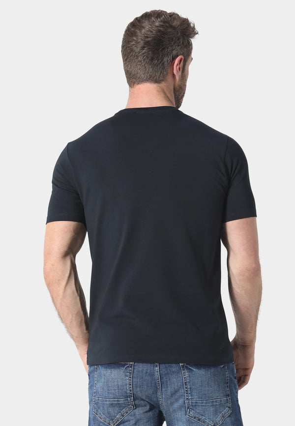 883 Police Short Sleeved Slim Fit Crew Neck Dover - NAVY