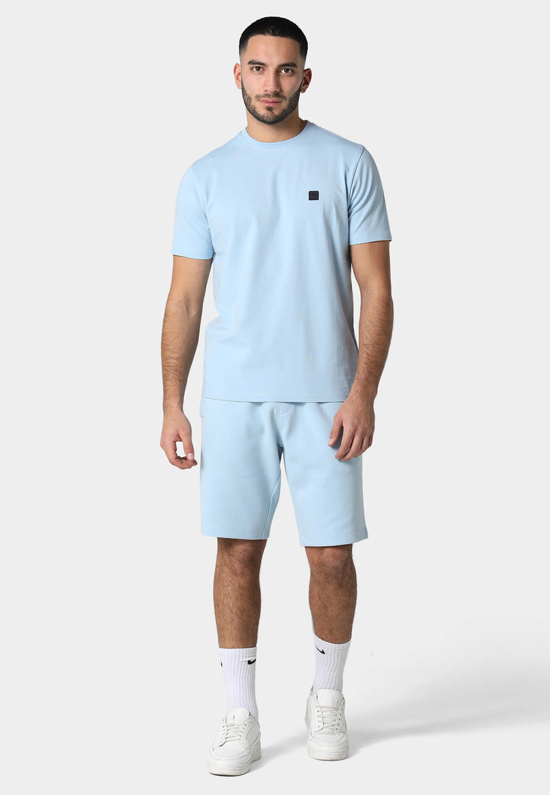 883 Police Short Sleeved Slim Fit Crew Neck Dover - SKY BLUE