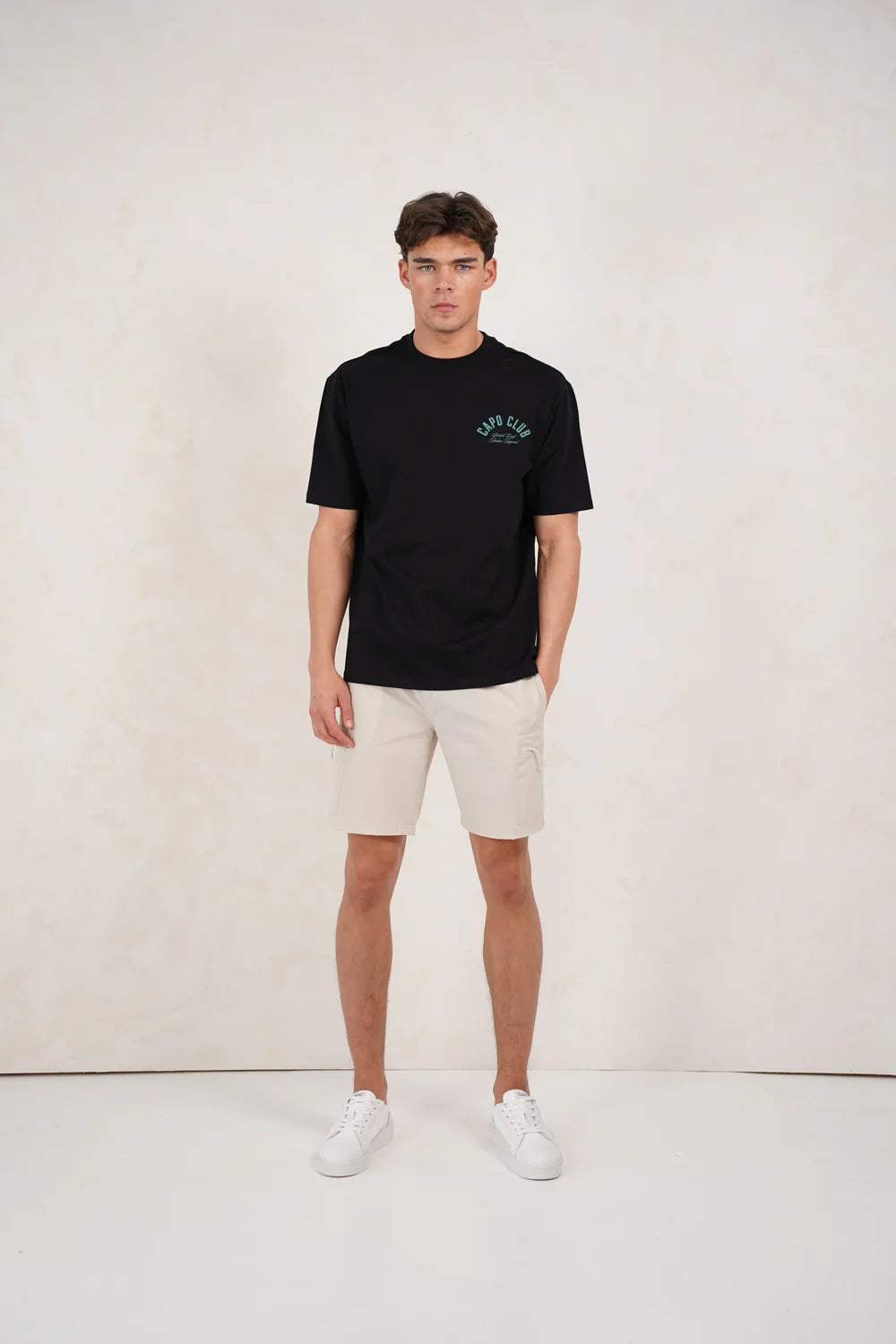Capo Club Script T-Shirt COLOUR Black/Green