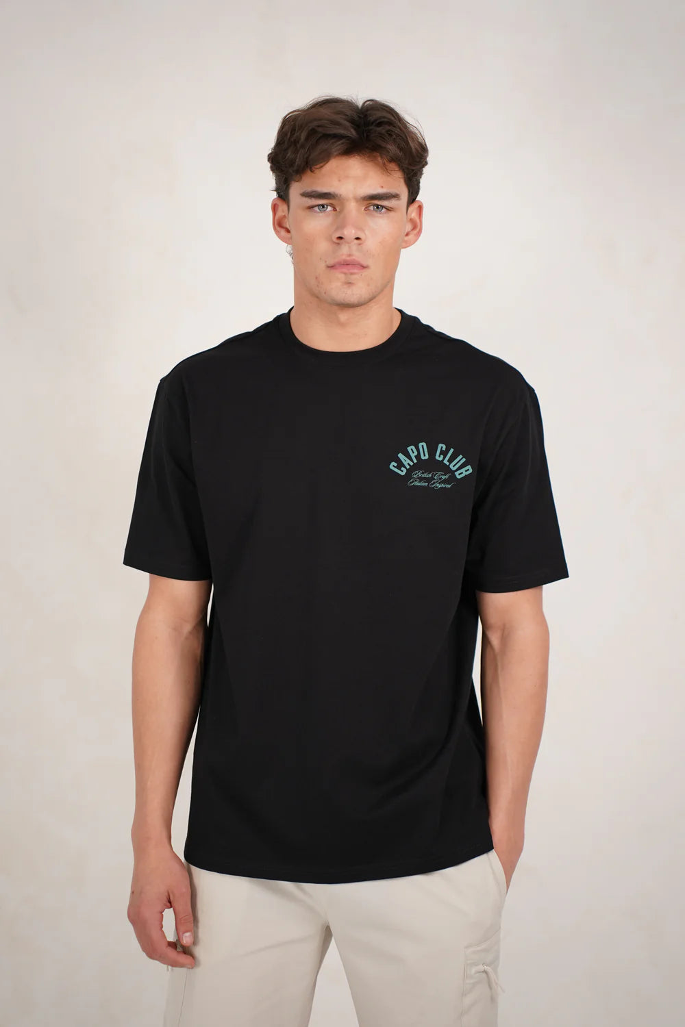 Capo Club Script T-Shirt COLOUR Black/Green