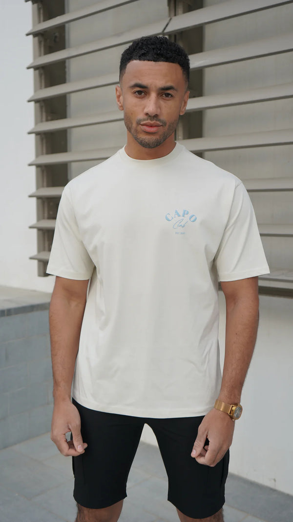 Capo Beach Club Relaxed Fit T-Shirt COLOUR Ecru