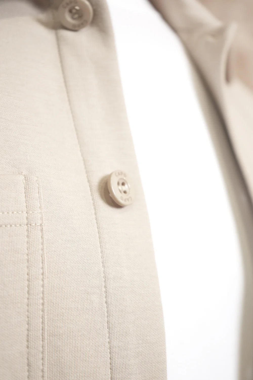 Capo Smart Button Overshirt - Stone