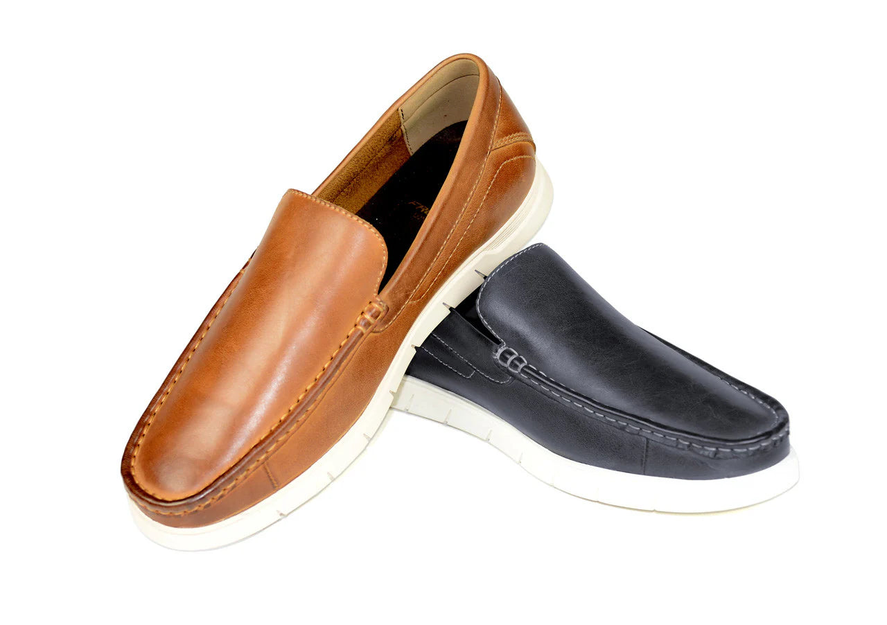 Front Dino Slip-On Loafers - TAN Brown