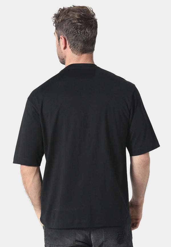 883 Police oversized fit Embo T-Shirt -Black