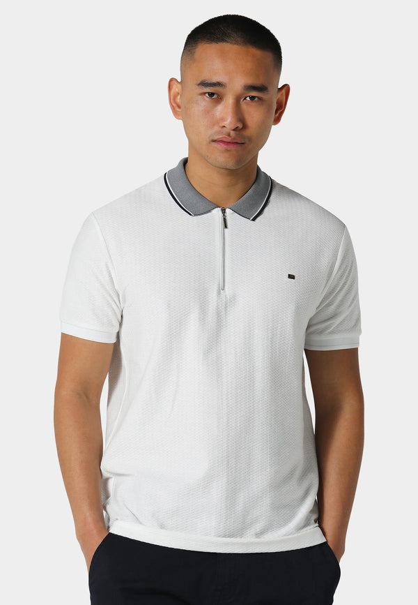 883 Police Fairfield Black Polo Shirt - WHITE