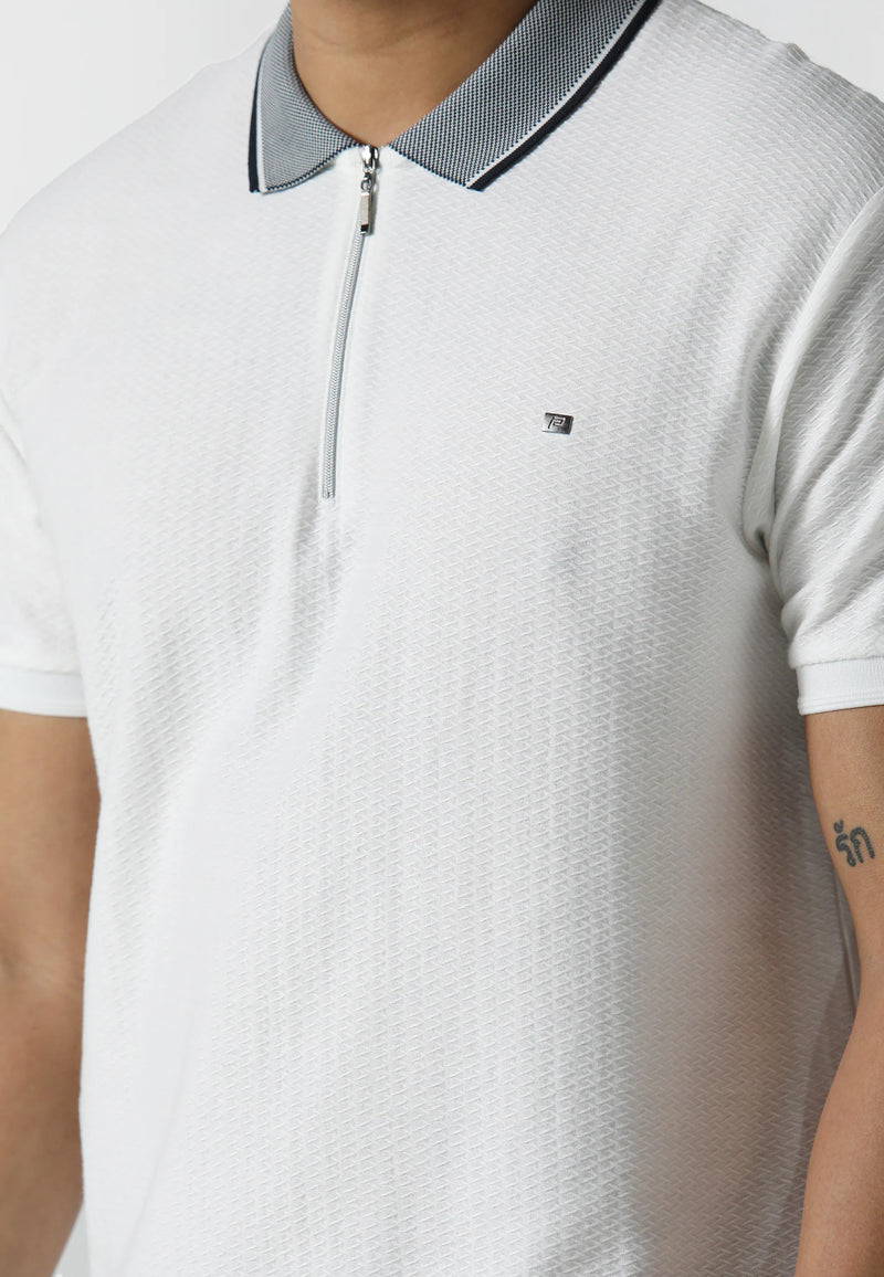 883 Police Fairfield Black Polo Shirt - WHITE