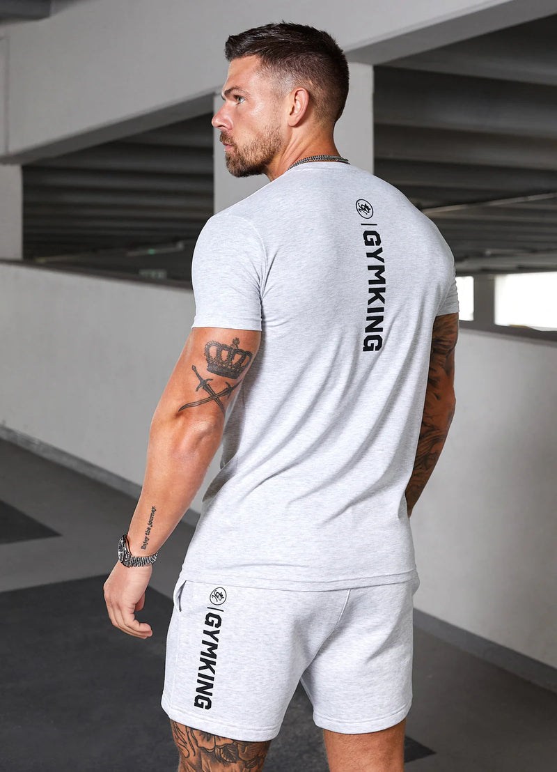 Gym King Aventus T-Shirt - SNOW MARL