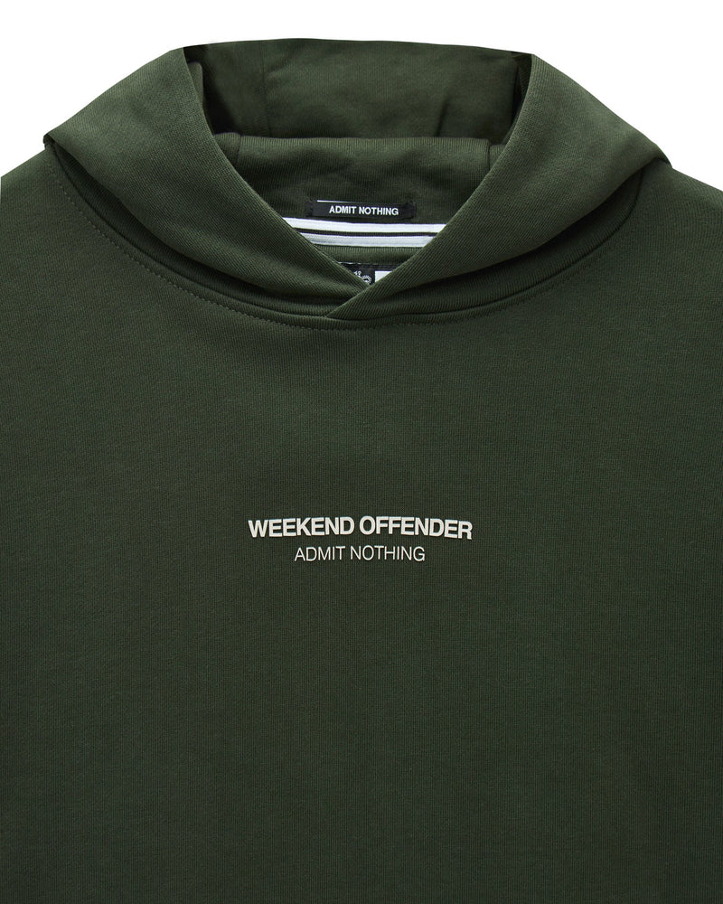 Weekend Offender Cobain Hoodie Black Forest Green/Calcium