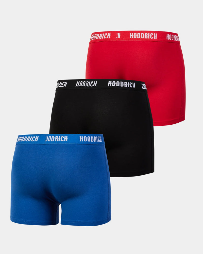 Hoodrich Stadium 3 Pack Boxers Red/Blue/Black