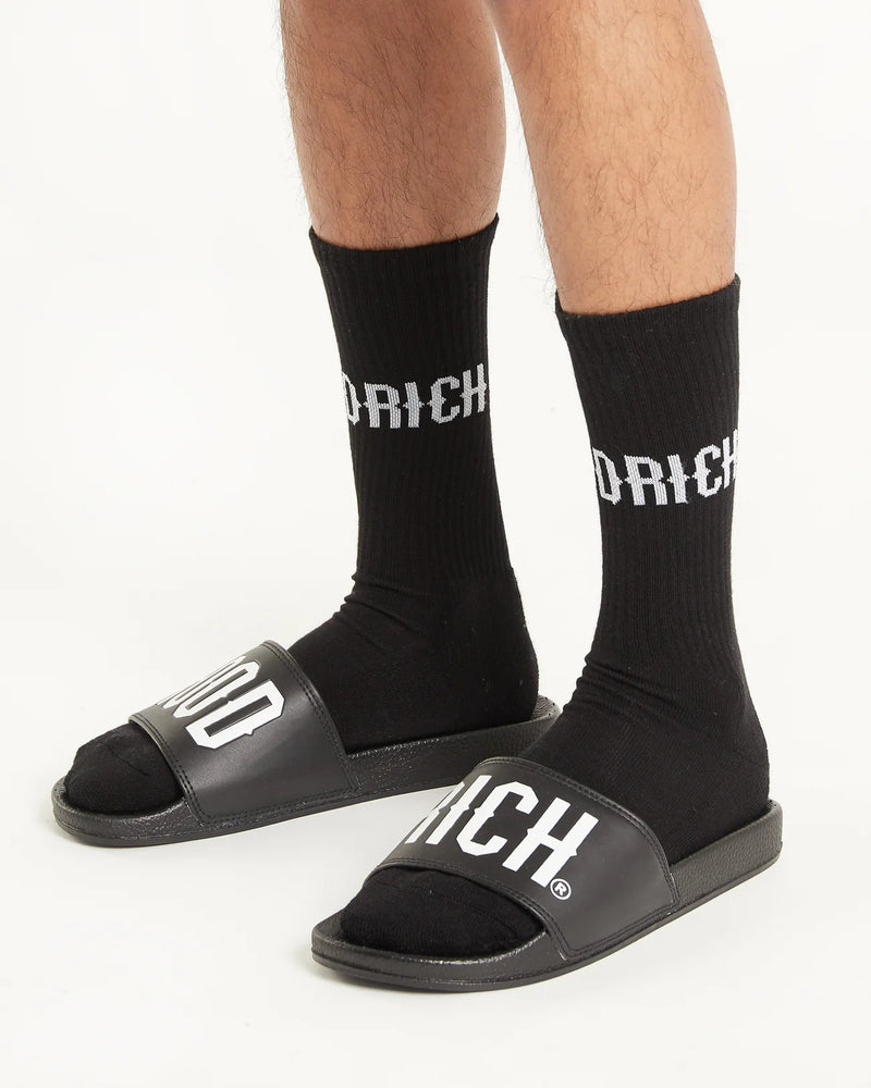 Hoodrich OG Core 3 Pack Crew Socks Black/White