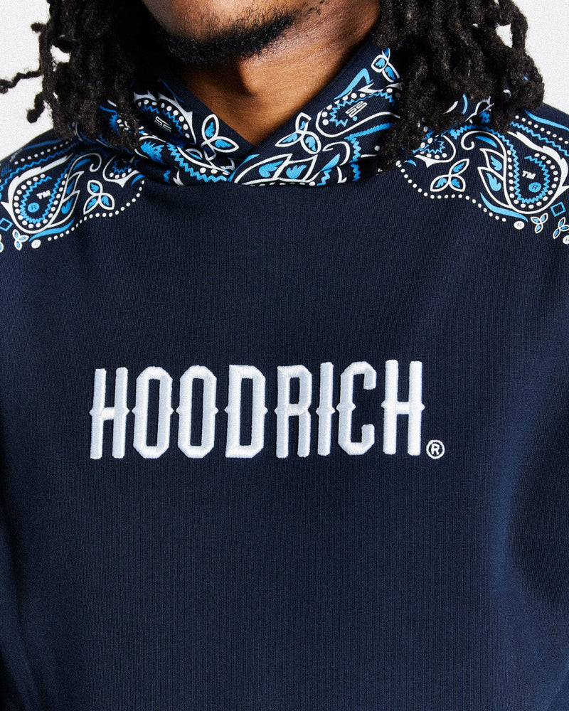 Hoodrich Motif Hoodie Navy/White/Blue