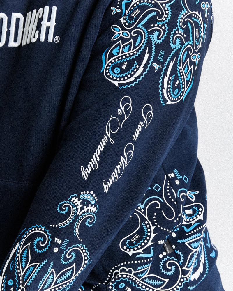 Hoodrich Motif Hoodie Navy/White/Blue
