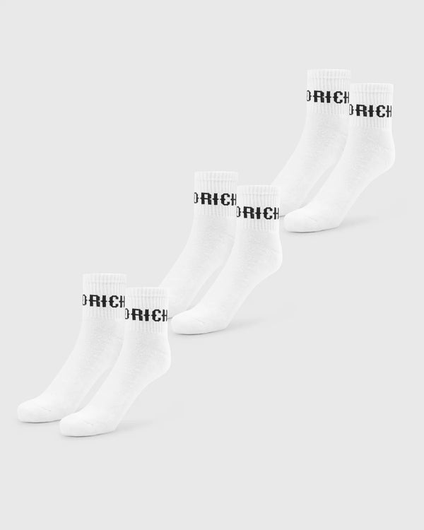 Hoodrich OG Core 3 Pack Quarter Socks White/Black