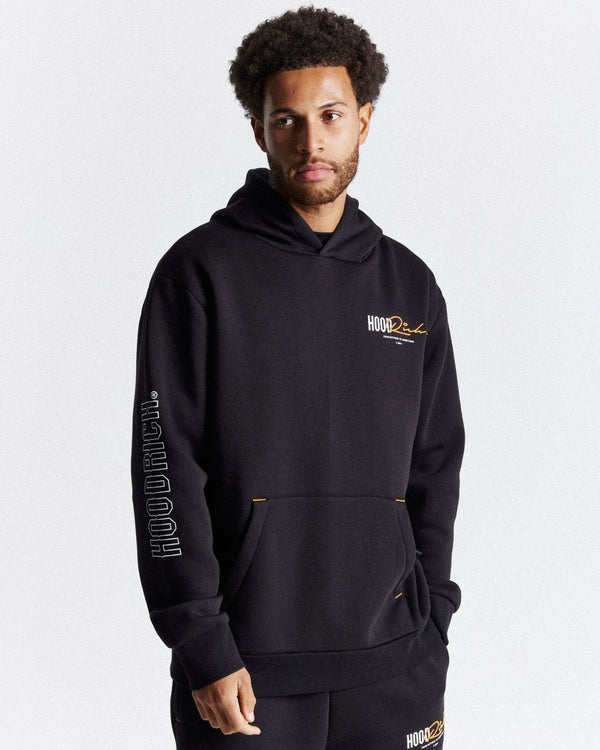 Hoodrich Moiety Hoodie Black/White/Orange