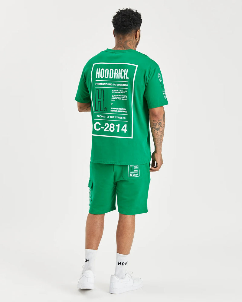 Hoodrich OG Akira V6 Cargo Shorts Green/White/Black