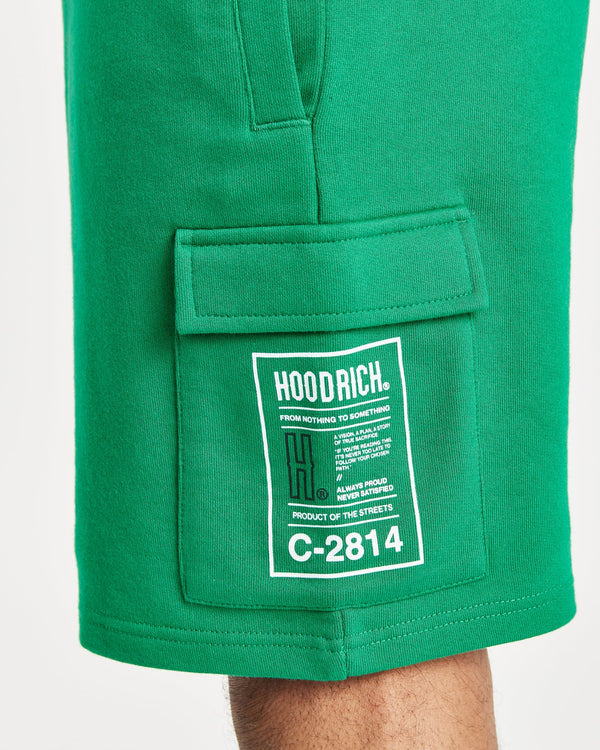Hoodrich OG Akira V6 Cargo Shorts Green/White/Black