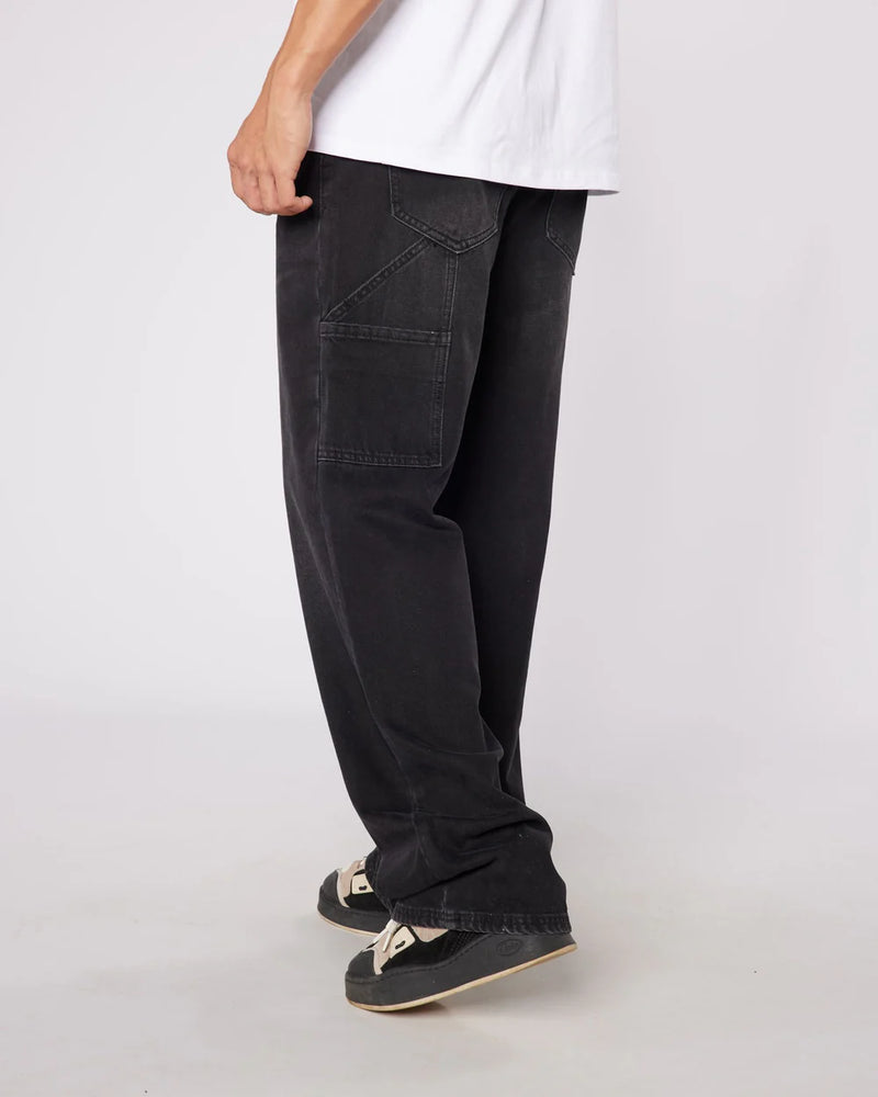 Mercier Black Badge Worker Jeans - BLACK WASH