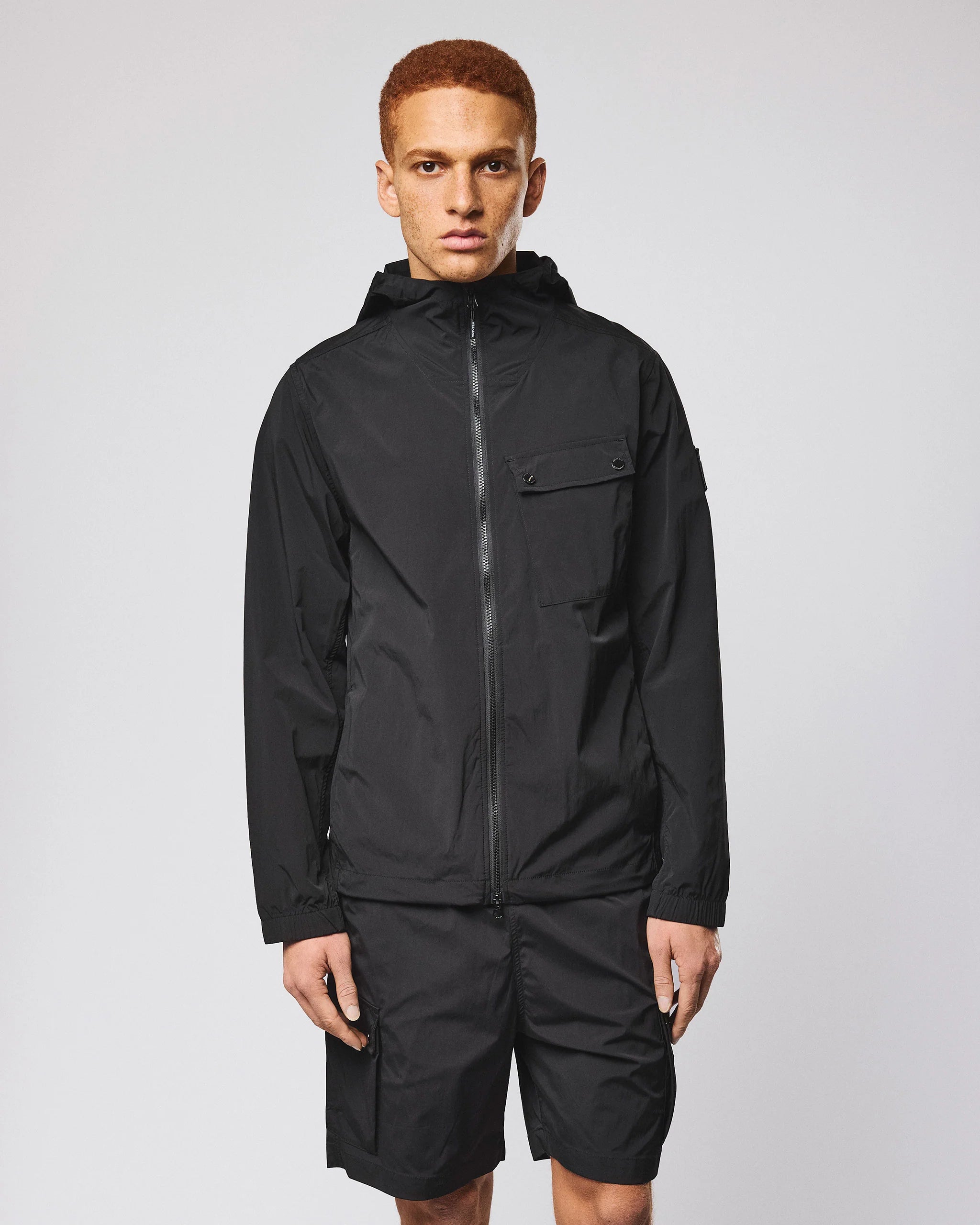 Weekend Offender Temara Technical Windbreaker Jacket Black