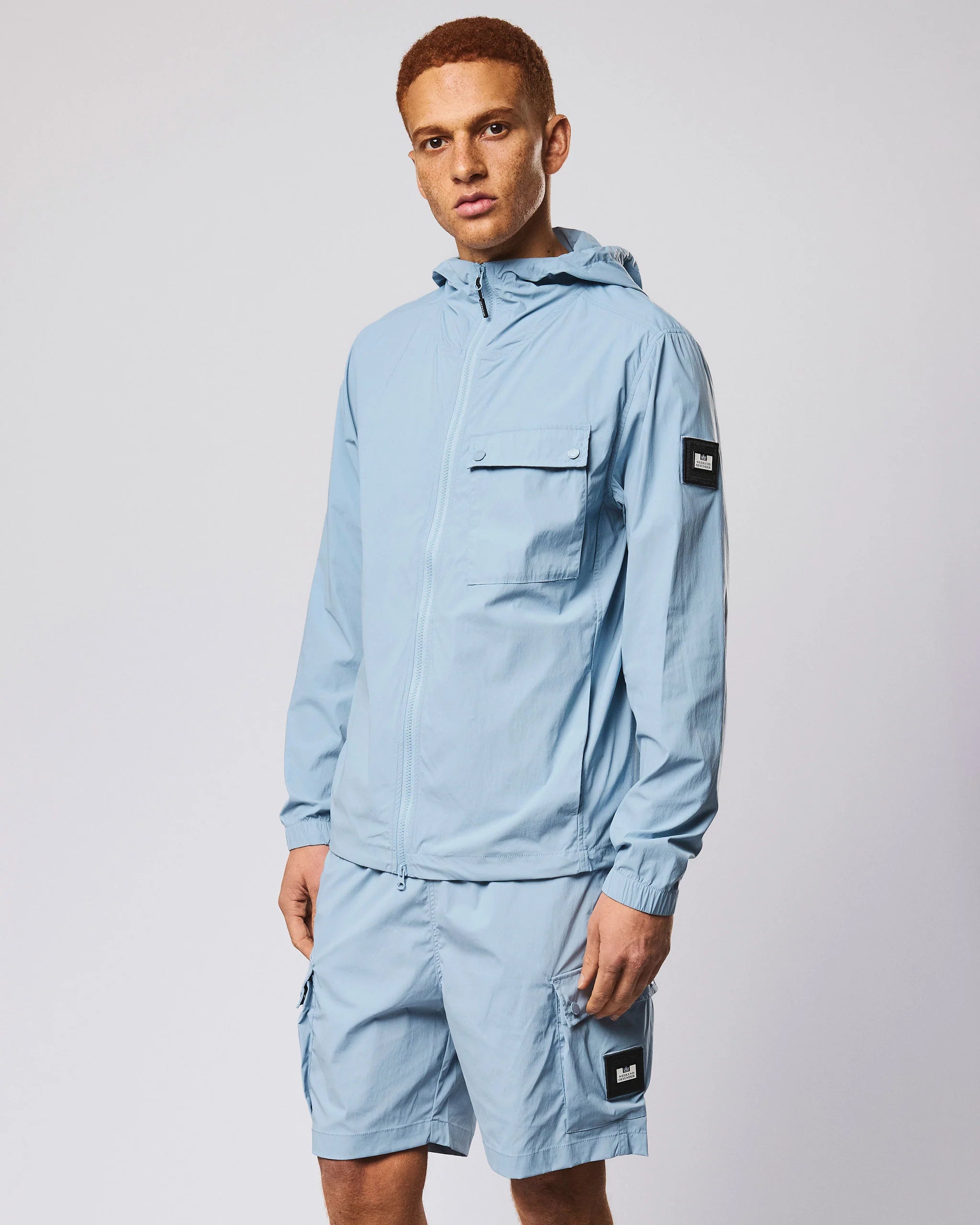 Weekend Offender Temara Technical Windbreaker Jacket Blue Tourmaline