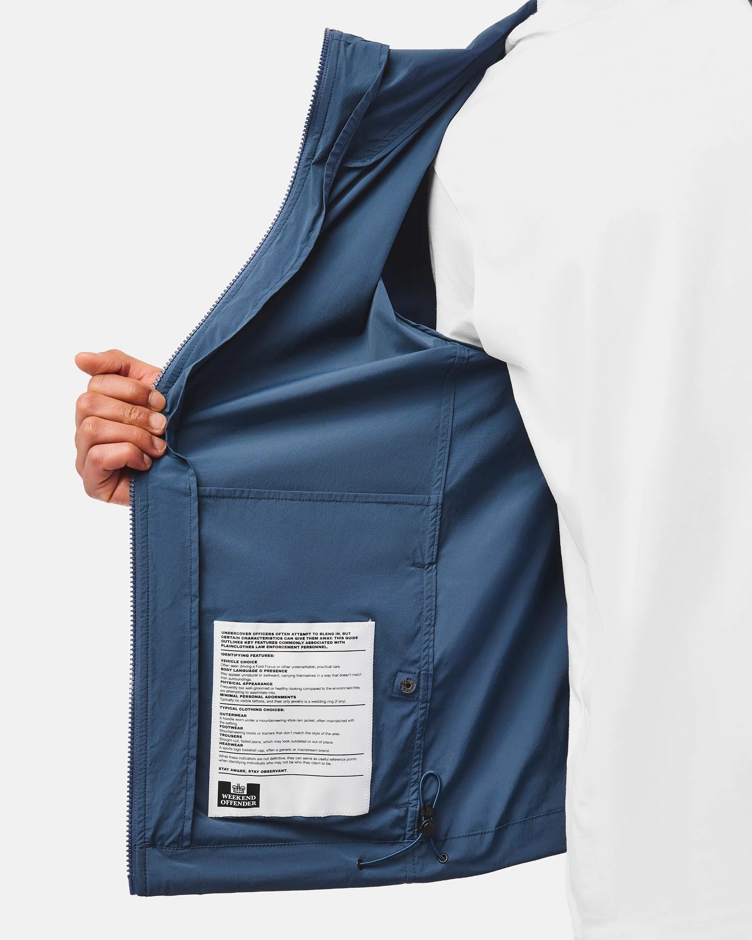 Weekend Offender Temara Windbreaker Jacket Lagoon Blue