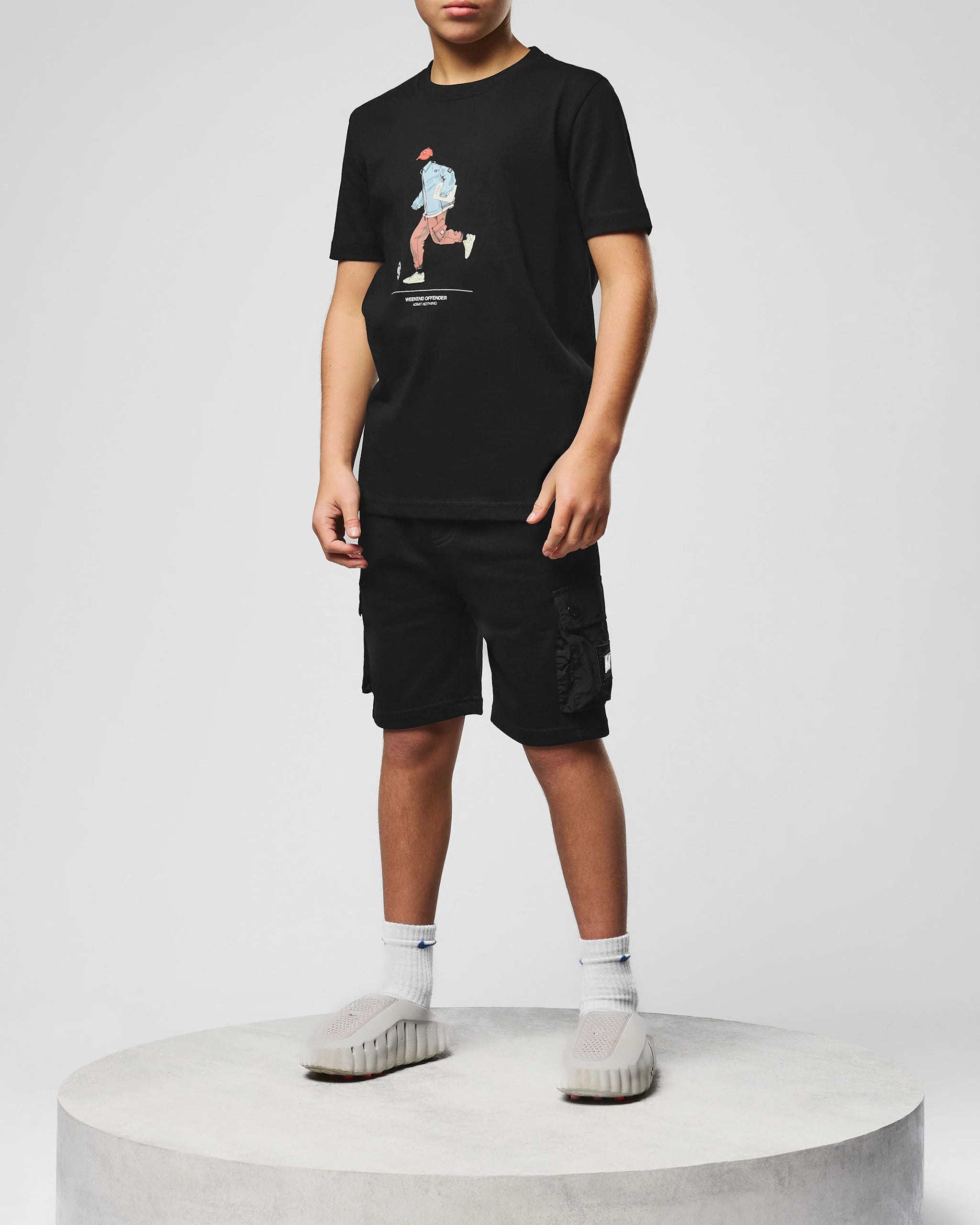 Weekend Offender Kids Nor'Easter Jogger Shorts - BLACK