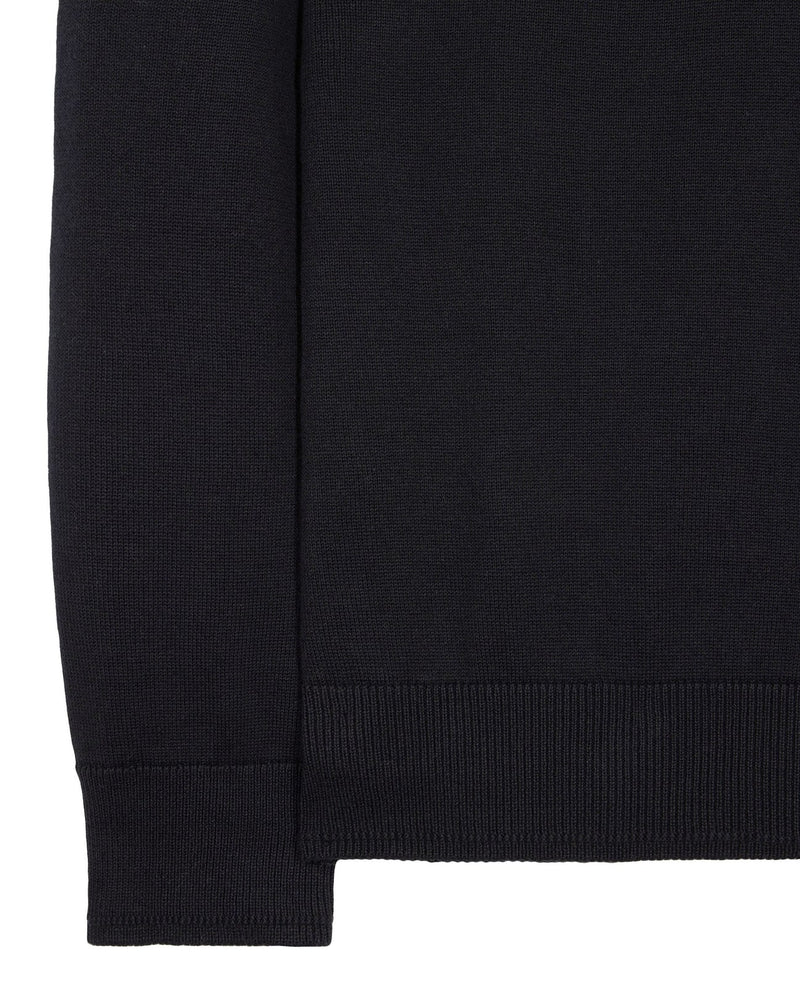 Weekend Offender PIERRE KNITTED QUARTER ZIP SWEATER BLACK