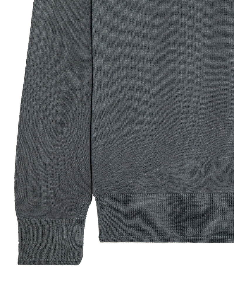 Weekend Offender Pierre Knitted Quarter Zip Sweater - Zinc